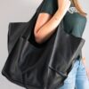 Vintage Large Capacity Handbags PU Soft Leather Big Bag Designer Luxury Women Shoulder Bag Beach On Vacation Woman Tote Bag