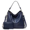 Luxury Leather Print Hobo Anti-Theft Handbag + FREE Pouch Wallet