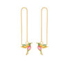 Fashion Jewelry New Unique Little Bird Drop Long Hanging Hummingbird Earrings For Women Elegant Girl Tassel Crystal Pendant Earring Jewelry